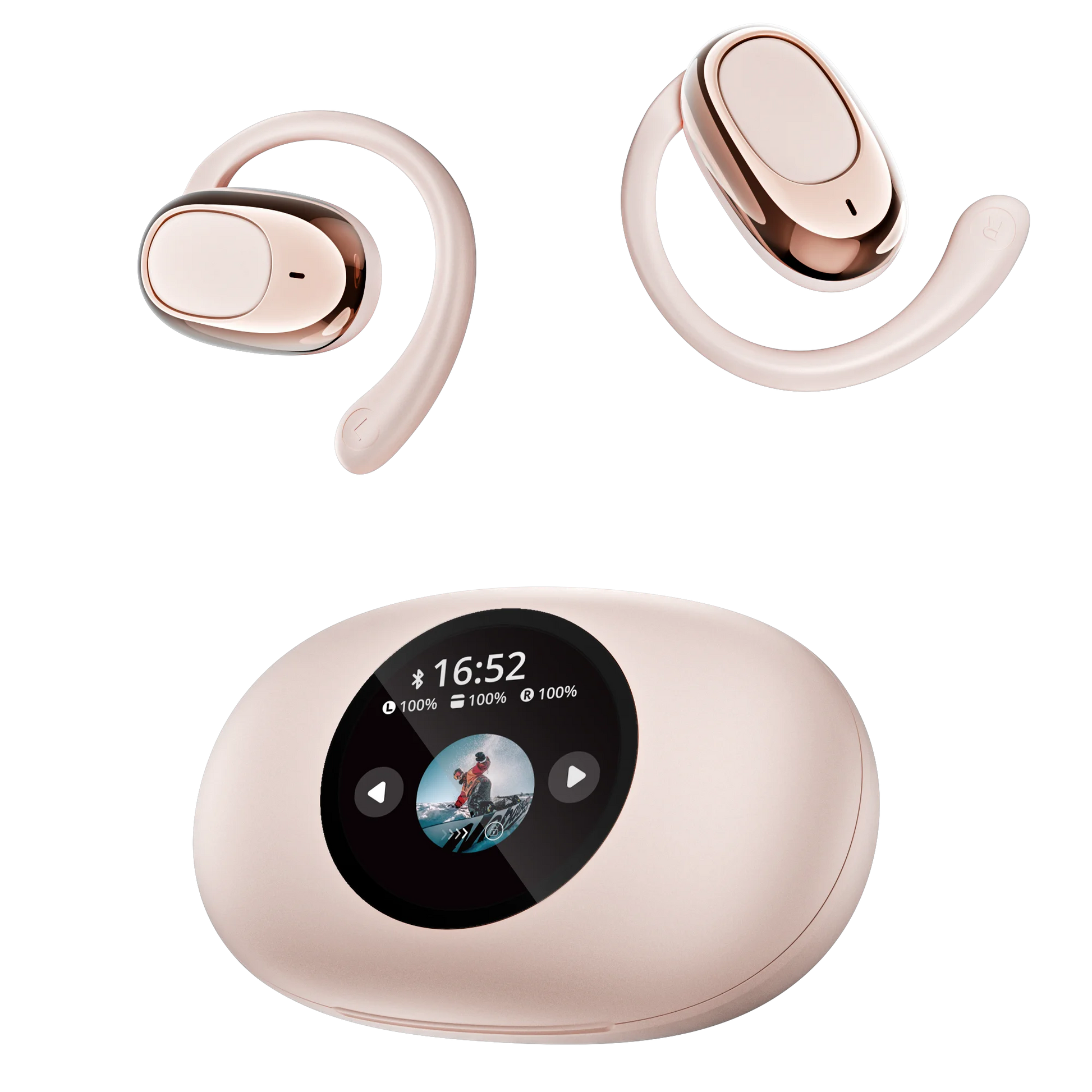 JMT-354954 YX39 Digital Smart Screen Noise Cancelling Wireless Headphones with LED Battery Indicator and ENC Technology