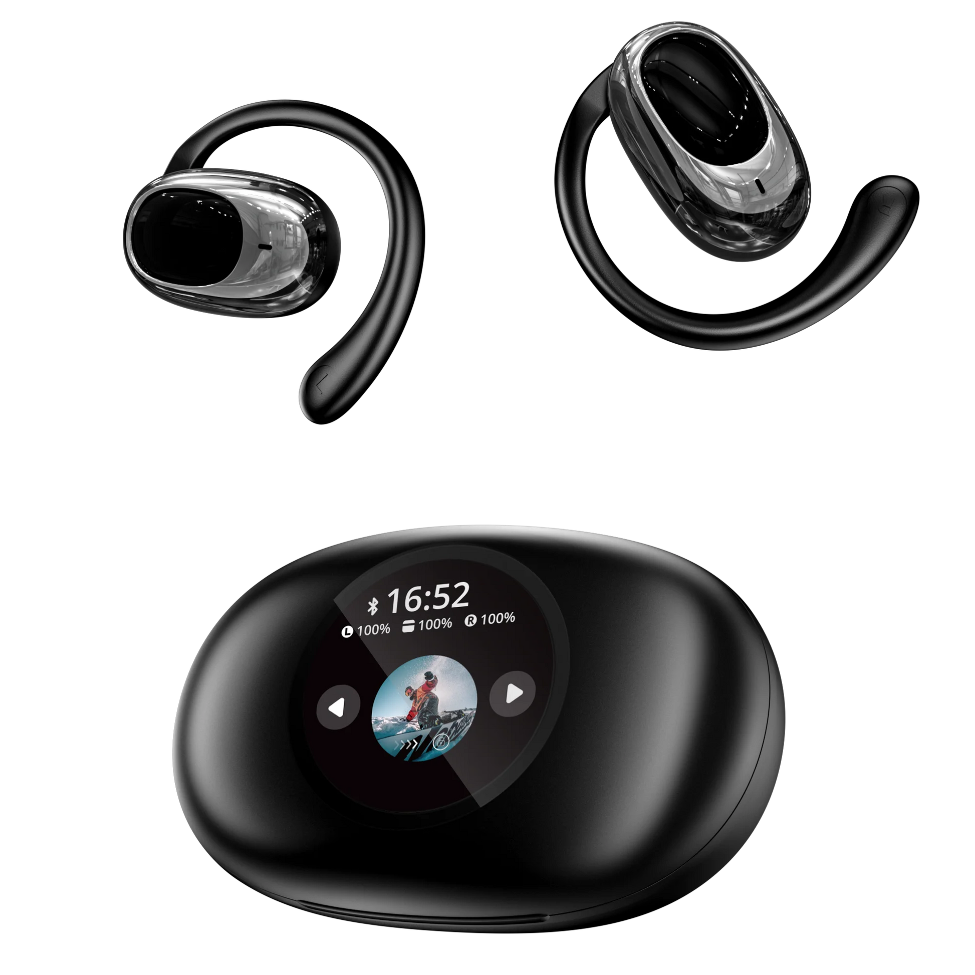 JMT-354954 YX39 Digital Smart Screen Noise Cancelling Wireless Headphones with LED Battery Indicator and ENC Technology