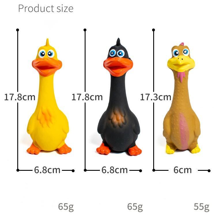 JMT-355082 Eco-Friendly Squeaky Latex Chicken Toys for Interactive Dog Play - Set of 3