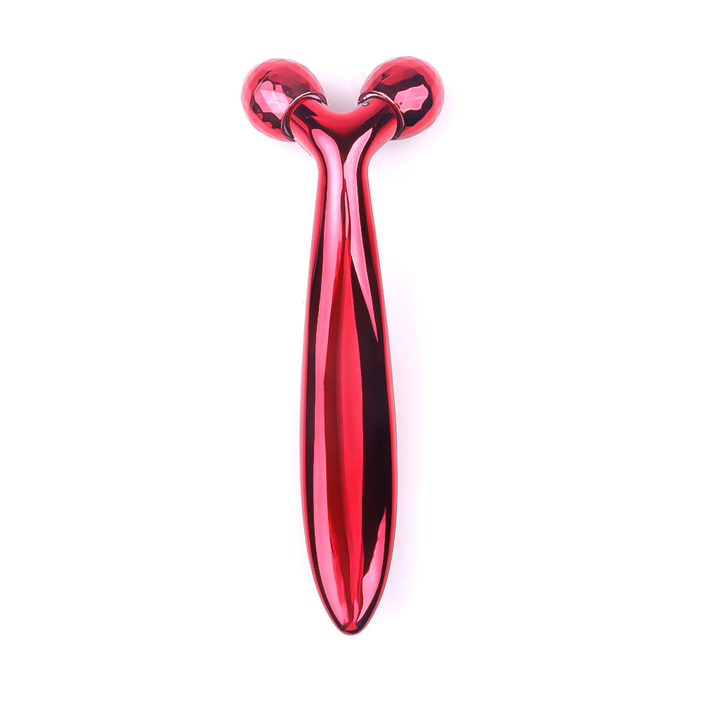 JMT-355338 Y Roller Mini 3D Face-Lifting Massager - Available in Gold and Purple