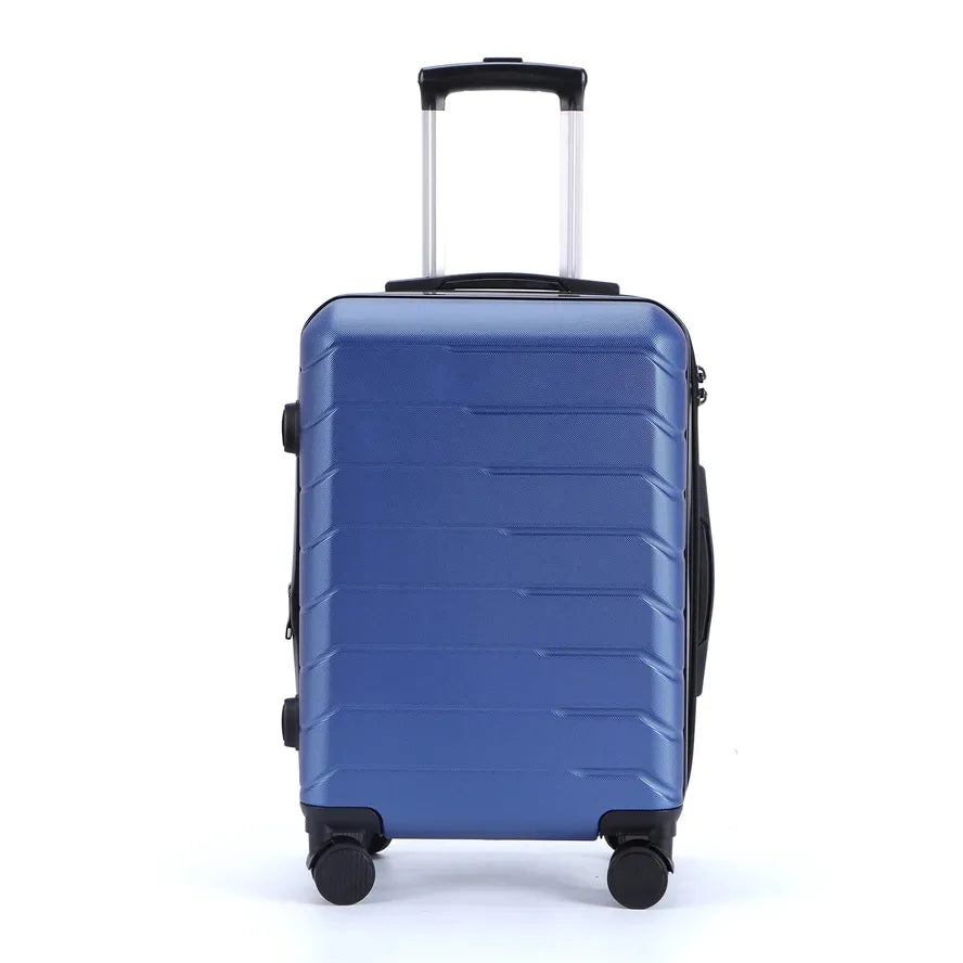 JMT-355658 3-Piece Unisex ABS and PC Spinner Wheel Trolley Case Luggage Set for Travel