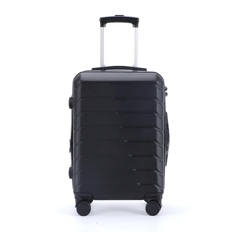 JMT-355658 3-Piece Unisex ABS and PC Spinner Wheel Trolley Case Luggage Set for Travel