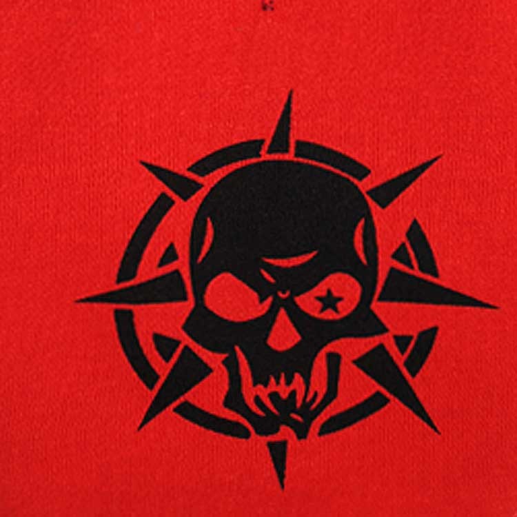 JMT-355722 Scary Skull Fleece Hooded Pet Tee - Black, Red, Green, XS to L