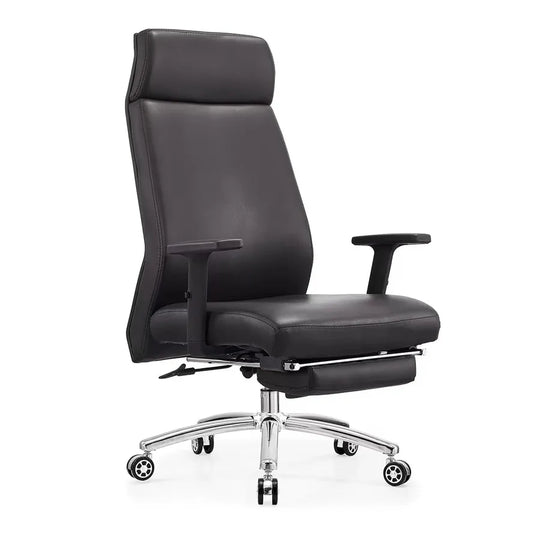 JMT-355850 Ergonomic Leather Executive Swivel Office Chair with Footrest for Modern Workspaces
