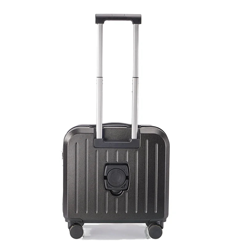 JMT-355978 Compact 18-Inch Expandable Suitcase with Integrated Laptop Stand and Wheels for Travel