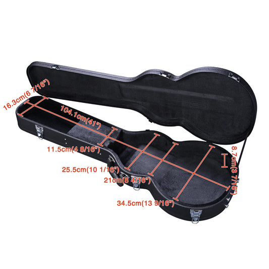 JMT-355978 Hard Plywood Folk Guitar Case Wrapped in Durable PU Leather