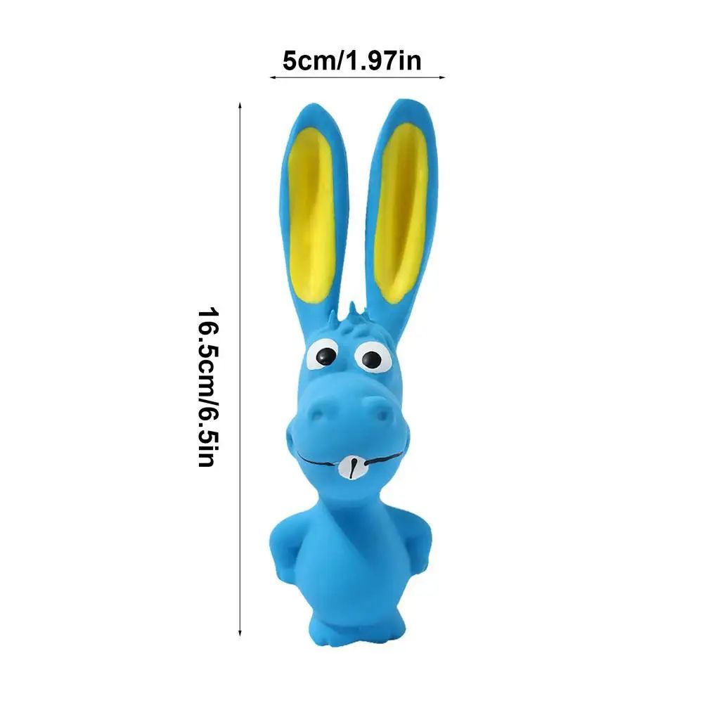 JMT-356234 Soft Interactive Hippo Squeaky Latex Dog Chew Toy with Crinkle Sound for Indoor Play