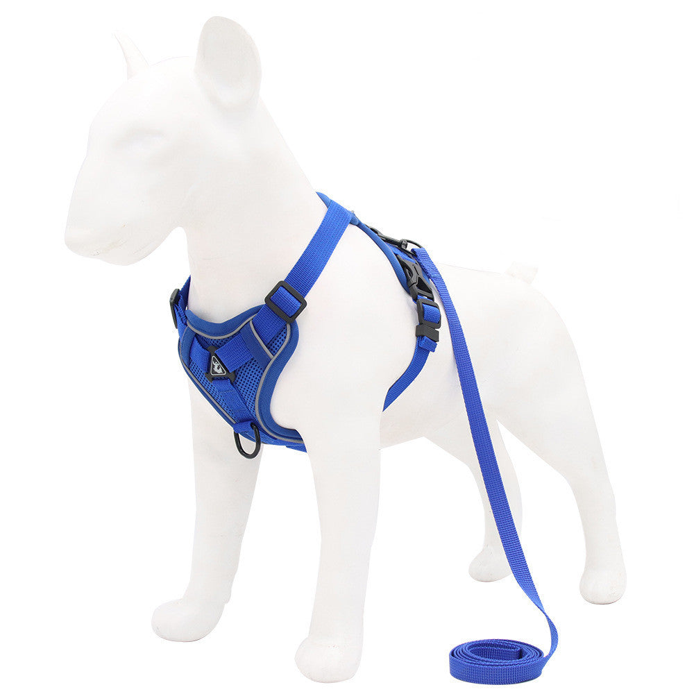 JMT-356426 Reflective Nylon Dog Harness - Adjustable Sizes S, M, L, XL - Durable Polyester Material for Comfortable Fit