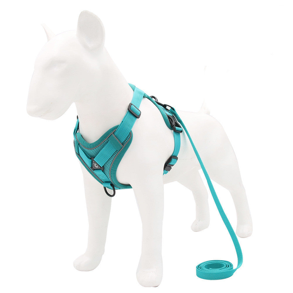 JMT-356426 Reflective Nylon Dog Harness - Adjustable Sizes S, M, L, XL - Durable Polyester Material for Comfortable Fit