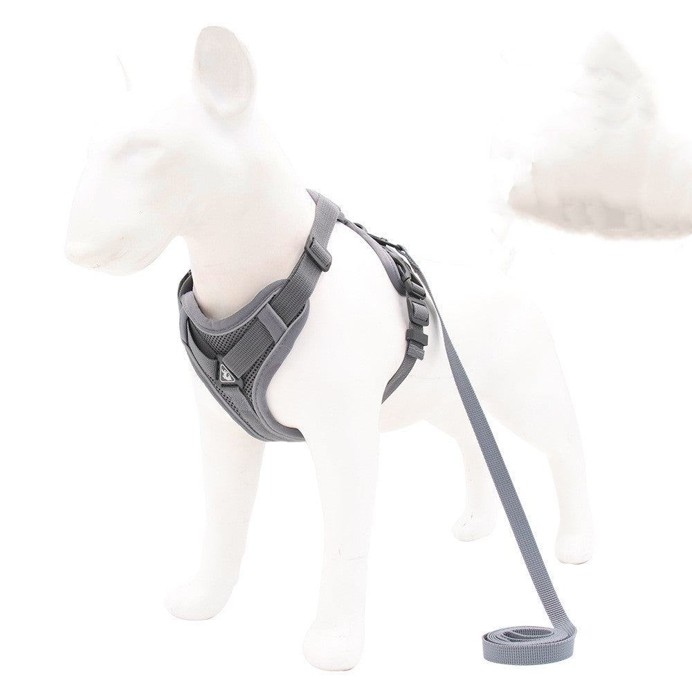 JMT-356426 Reflective Nylon Dog Harness - Adjustable Sizes S, M, L, XL - Durable Polyester Material for Comfortable Fit