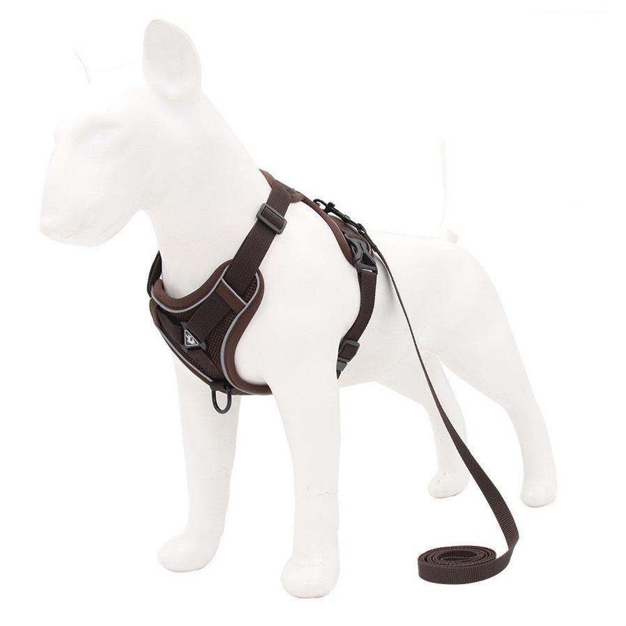 JMT-356426 Reflective Nylon Dog Harness - Adjustable Sizes S, M, L, XL - Durable Polyester Material for Comfortable Fit