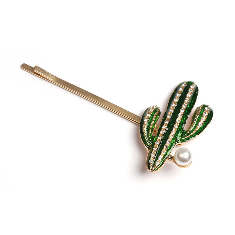JMT-356618 European & American Style Micro-inlaid Zircon Fruit Bee Hairpin in Pink Crystal