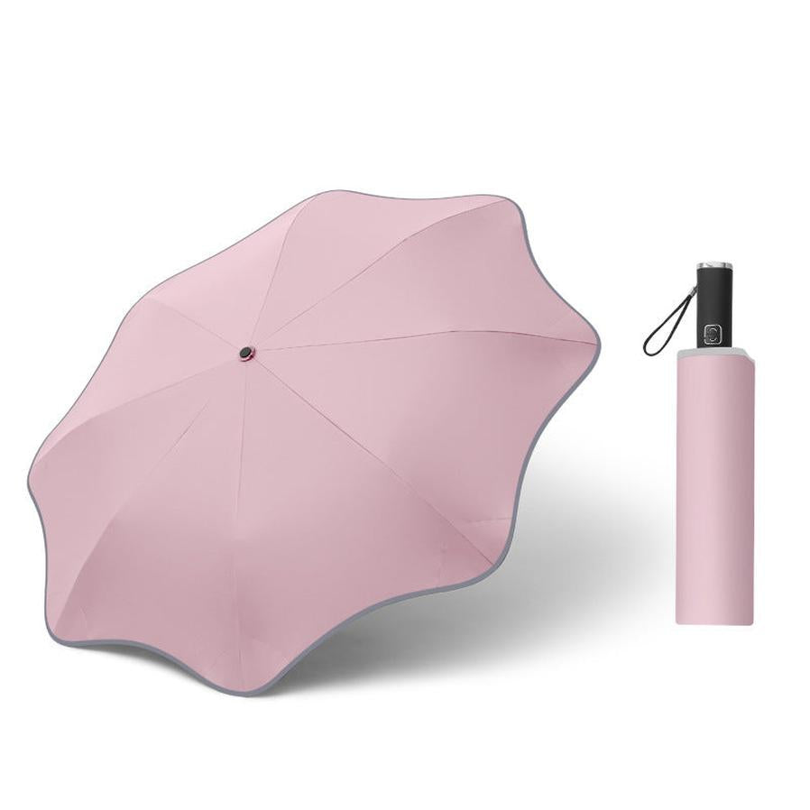 JMT-357130 Curved Automatic Luminous Transparent Umbrella for Stylish Rain Protection