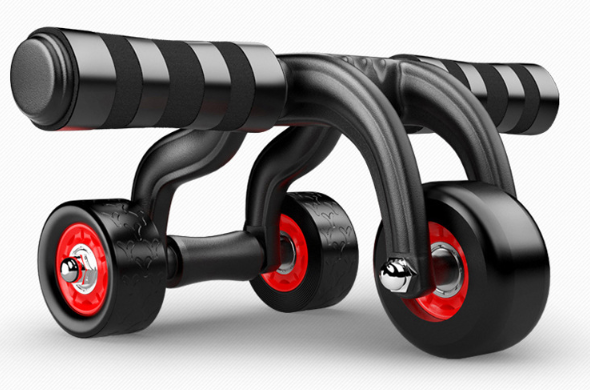 JMT-357322 Three-Wheel Abdominal Roller for Core Strength and Toning