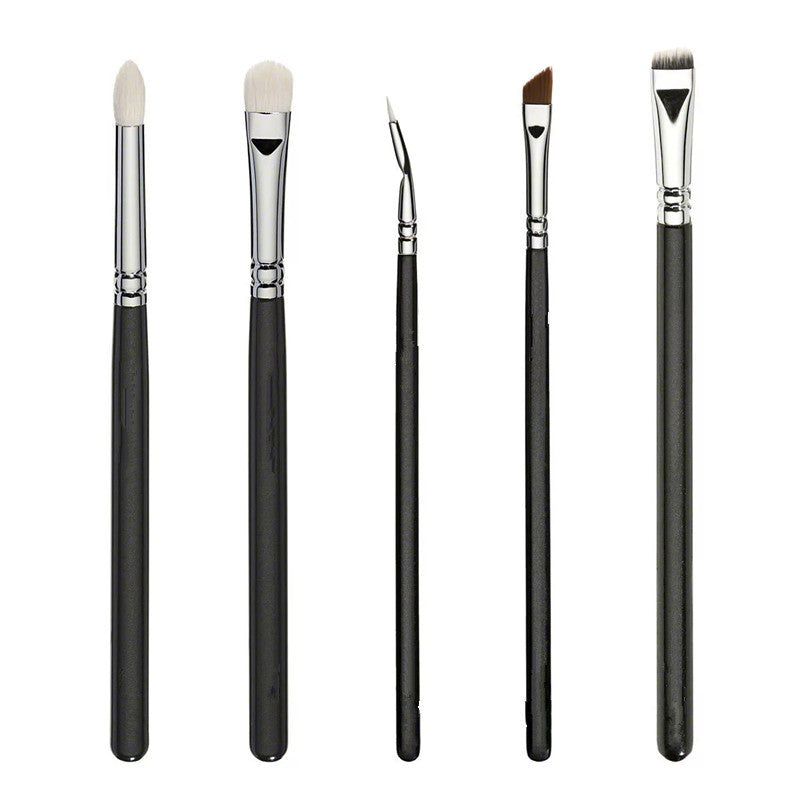 JMT-357514 15-Piece Black Makeup Brush Set with Wooden Handles and Artificial Fiber Bristles
