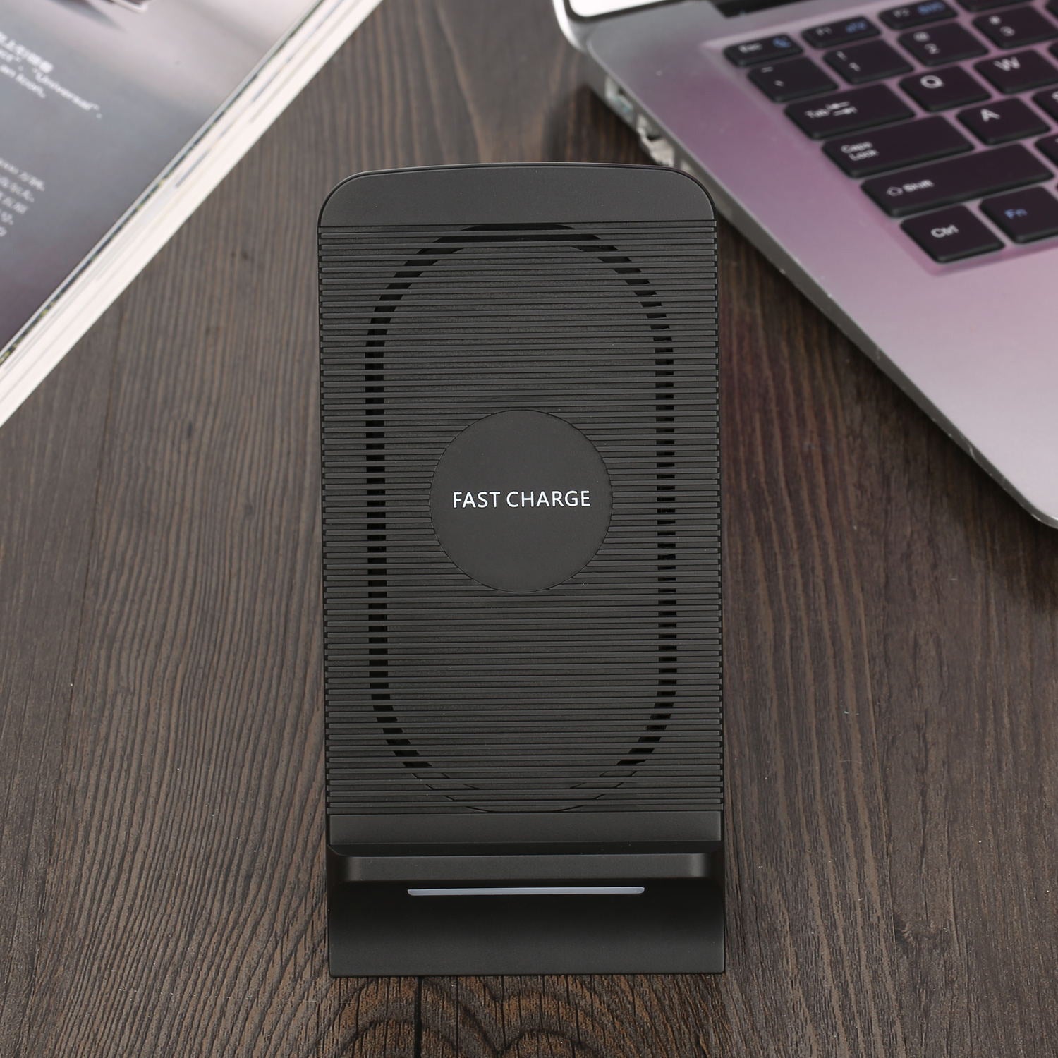 JMT-357578 Wireless Fast Charger with Cooling Fan and Adjustable Stand for Qi-Enabled Devices