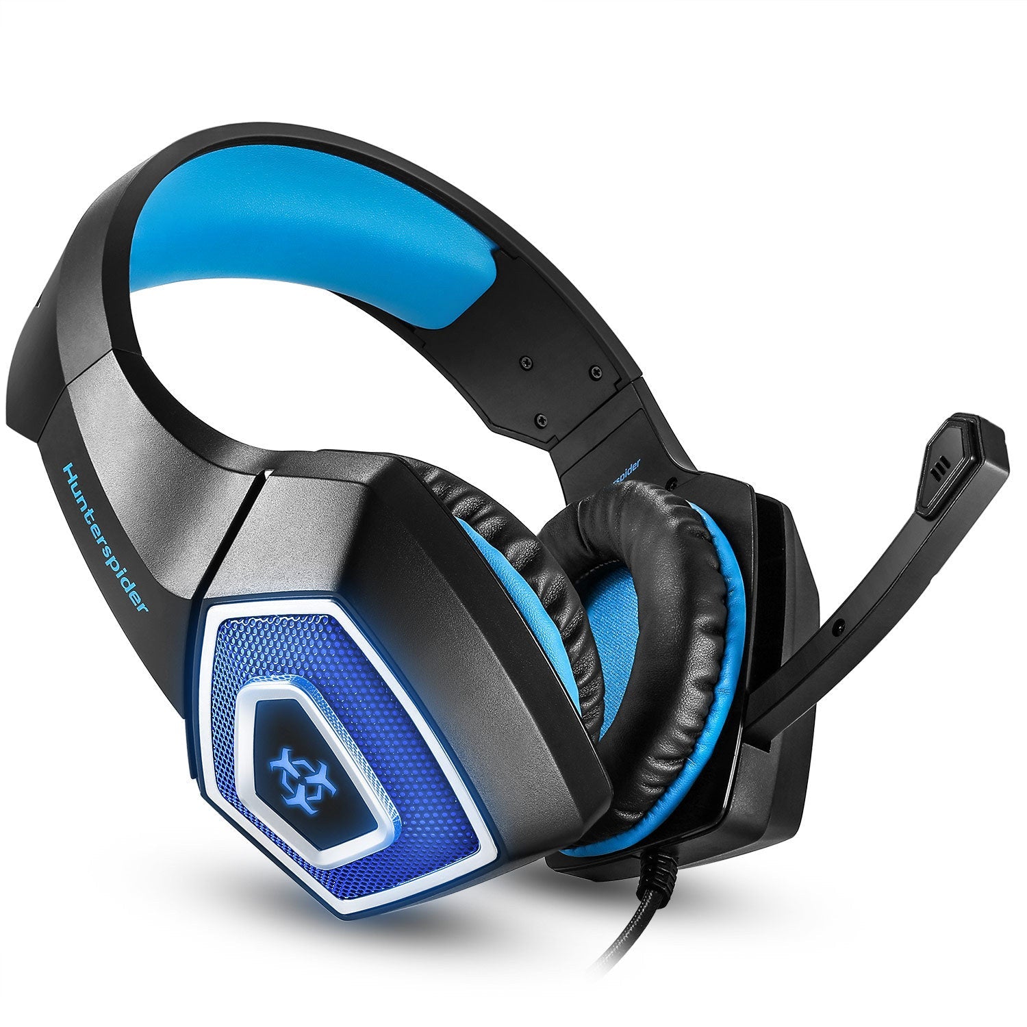 JMT-357898 RGB Wired Gaming Headset with Protein-Like Ear Muffs and Microphone, Model V-1 Plus