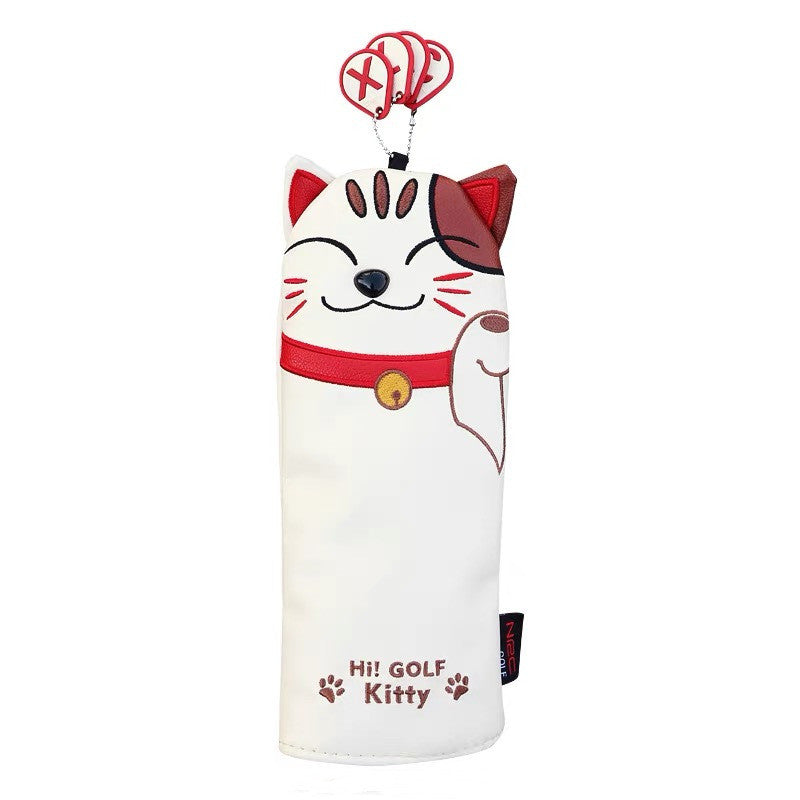JMT-358090 Lucky Cat Golf Wood Club Head Cover - Stylish Protection for Your Clubs