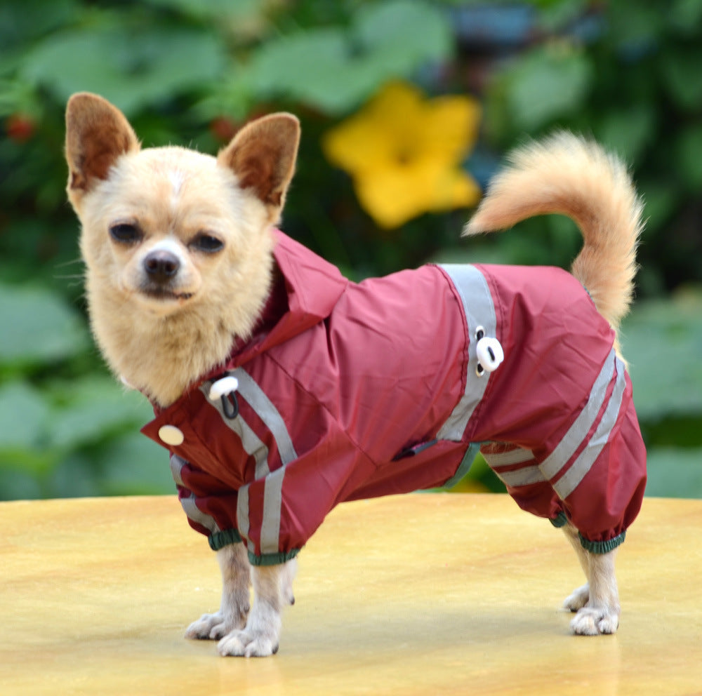 JMT-358154 Waterproof Reflective Raincoat for Dogs and Cats, Lightweight and Compact, Available in Sizes XS-XXL