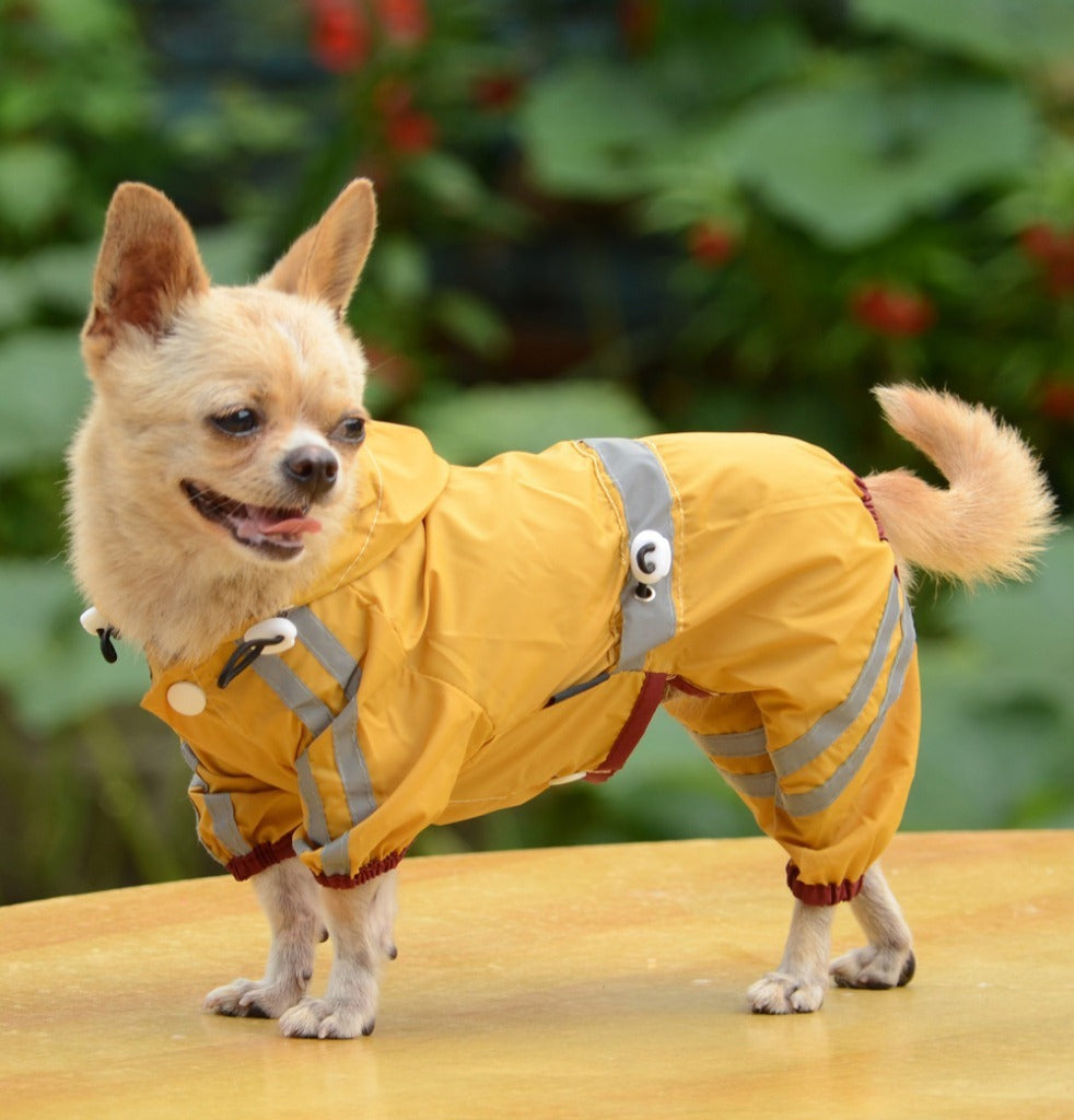 JMT-358154 Waterproof Reflective Raincoat for Dogs and Cats, Lightweight and Compact, Available in Sizes XS-XXL