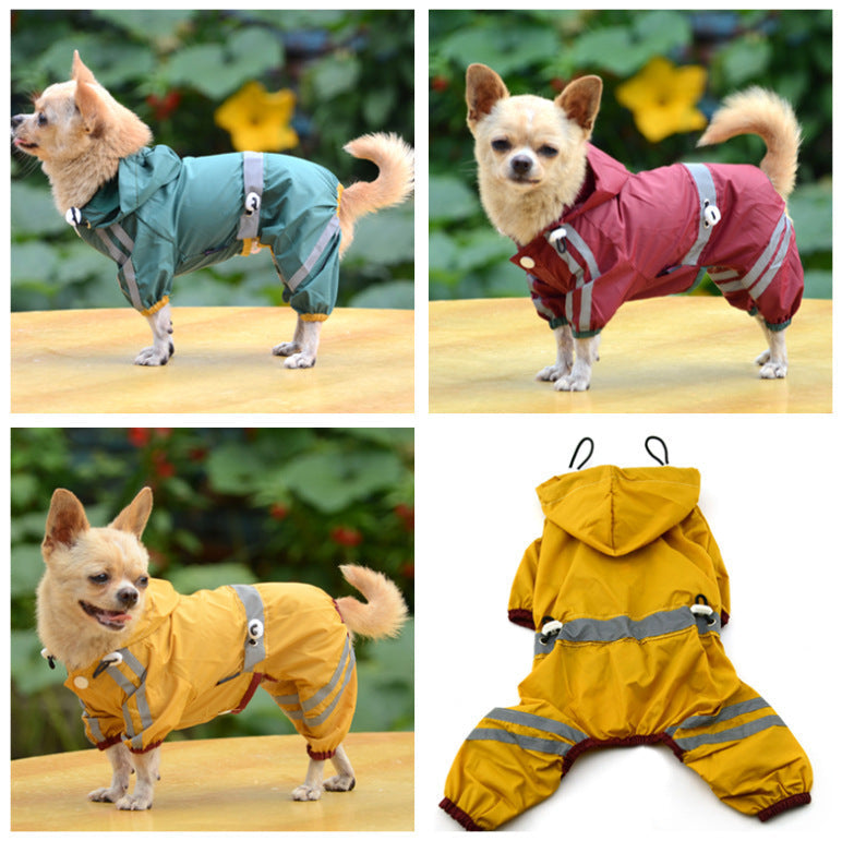JMT-358154 Waterproof Reflective Raincoat for Dogs and Cats, Lightweight and Compact, Available in Sizes XS-XXL