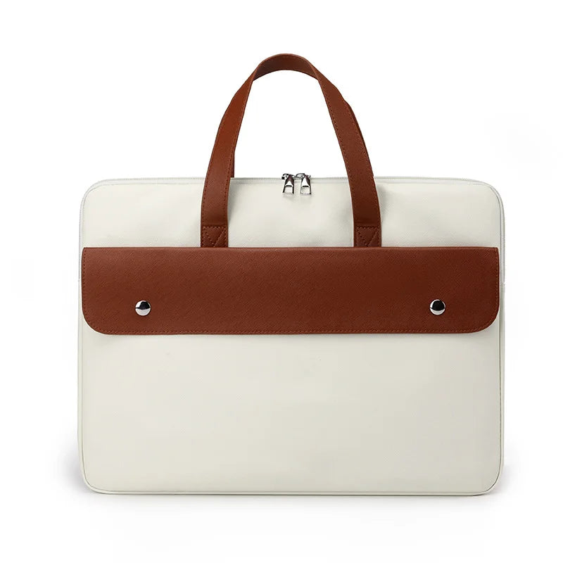 JMT-358218 15.6-Inch PU Leather Tote Briefcase for Women - Large Capacity Business Laptop Bag