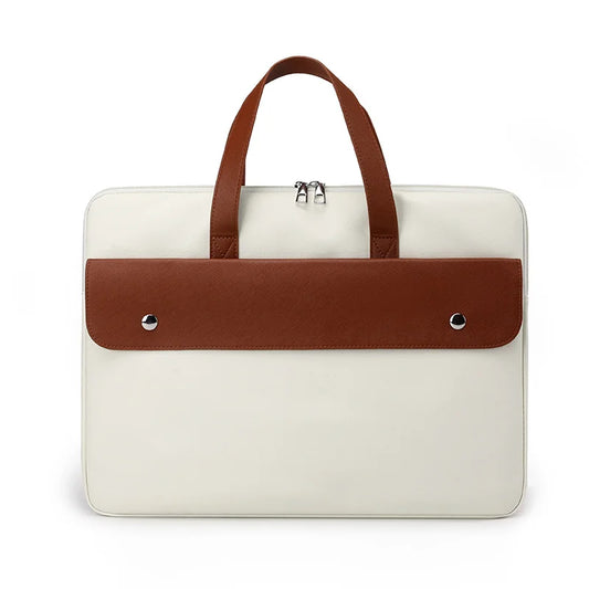 JMT-358218 15.6-Inch PU Leather Tote Briefcase for Women - Large Capacity Business Laptop Bag
