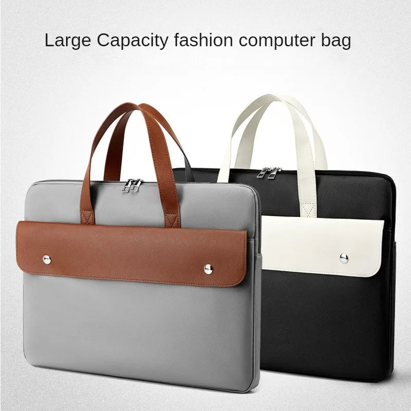 JMT-358218 15.6-Inch PU Leather Tote Briefcase for Women - Large Capacity Business Laptop Bag