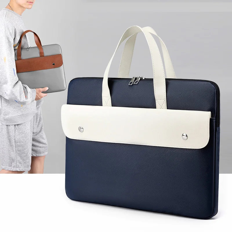 JMT-358218 15.6-Inch PU Leather Tote Briefcase for Women - Large Capacity Business Laptop Bag