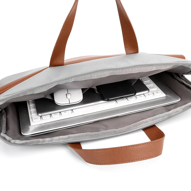 JMT-358218 15.6-Inch PU Leather Tote Briefcase for Women - Large Capacity Business Laptop Bag