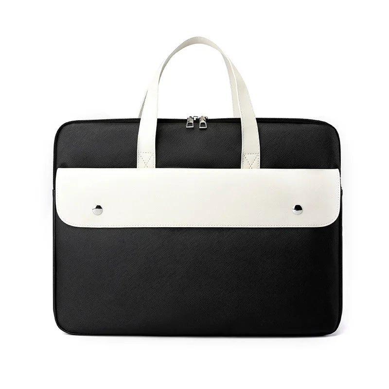 JMT-358218 15.6-Inch PU Leather Tote Briefcase for Women - Large Capacity Business Laptop Bag