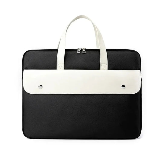 JMT-358218 15.6-Inch PU Leather Tote Briefcase for Women - Large Capacity Business Laptop Bag