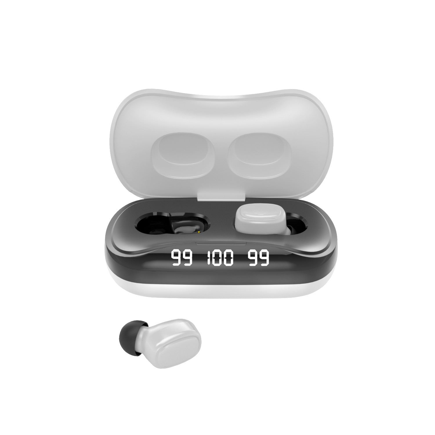 JMT-358218 Bluetooth Wireless Headset with Touch Control and Digital Display - TWS Stereo Earbuds for Sports and Everyday Use