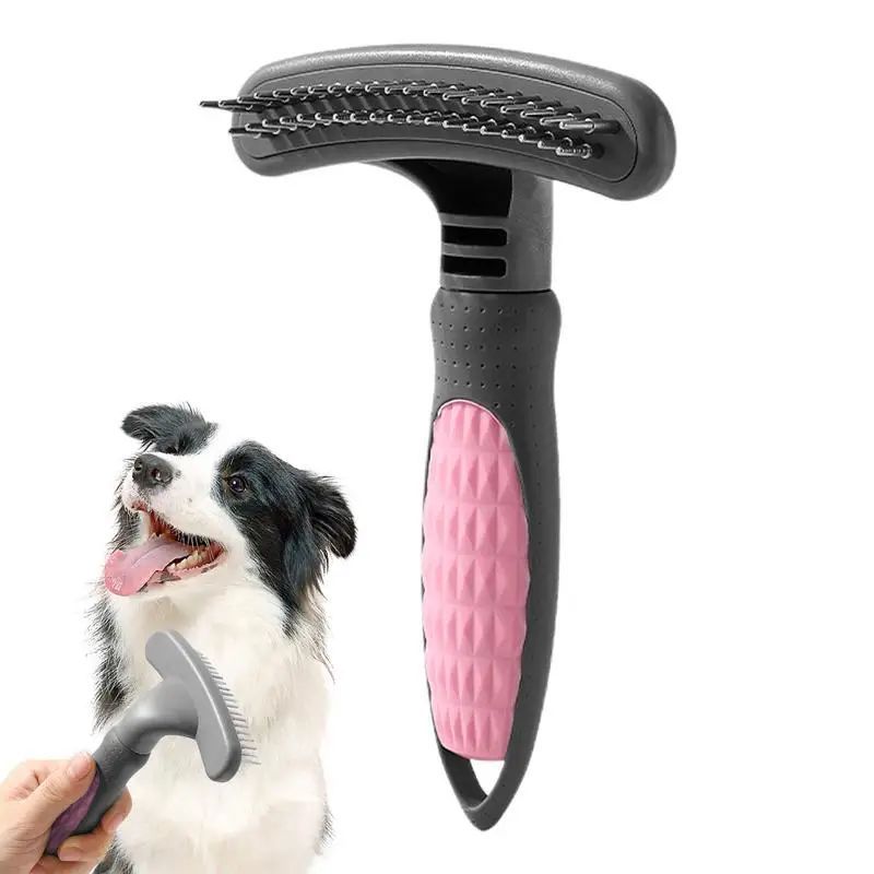 JMT-358474 Grooming Comb for Pets - Ergonomic Hair Removal Tool for Cats and Dogs, Rustproof Stainless Steel and ABS Design