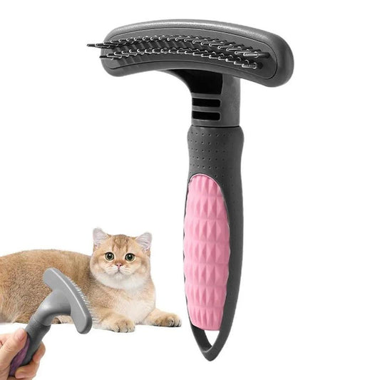 JMT-358474 Grooming Comb for Pets - Ergonomic Hair Removal Tool for Cats and Dogs, Rustproof Stainless Steel and ABS Design