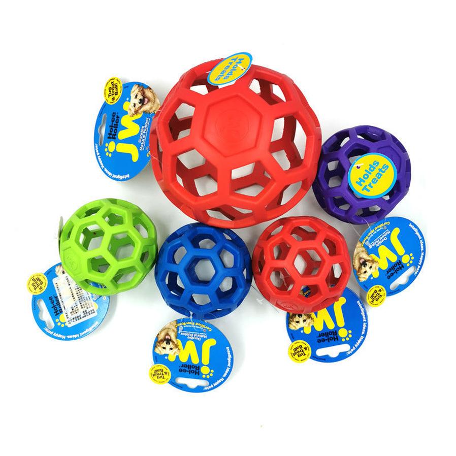 JMT-358538 Milk-Scented Dog Toy Ball - Natural Rubber Geometric Treat Dispenser for Chewing and Teeth Cleaning, 8cm/14cm