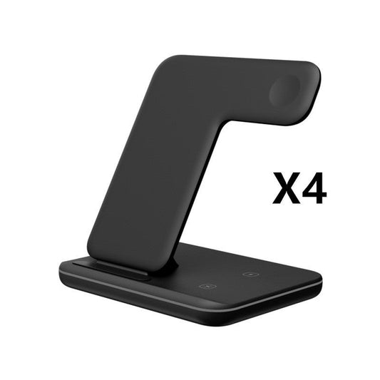 JMT-358730 3-in-1 Wireless Charger Station for Qi-Enabled Devices, Compatible with Mobile Phones, Smartwatches, and Headphones