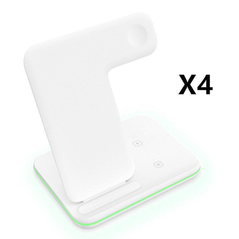 JMT-358730 3-in-1 Wireless Charger Station for Qi-Enabled Devices, Compatible with Mobile Phones, Smartwatches, and Headphones