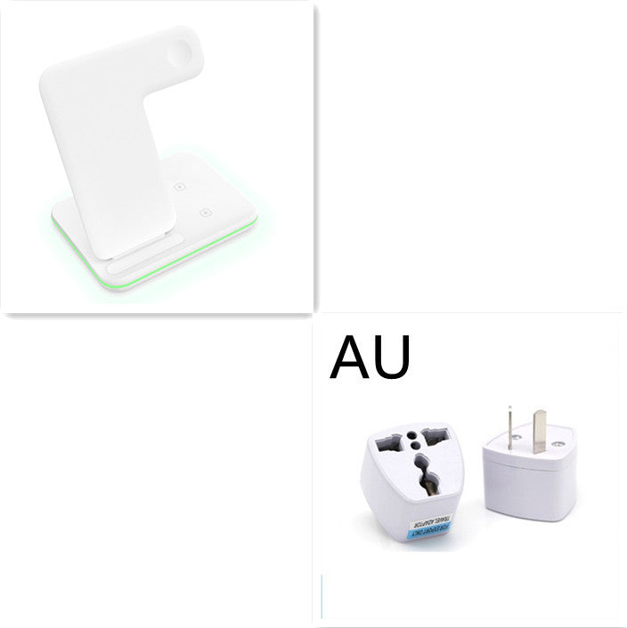 JMT-358730 3-in-1 Wireless Charger Station for Qi-Enabled Devices, Compatible with Mobile Phones, Smartwatches, and Headphones