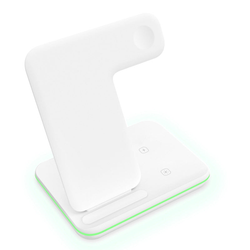 JMT-358730 3-in-1 Wireless Charger Station for Qi-Enabled Devices, Compatible with Mobile Phones, Smartwatches, and Headphones