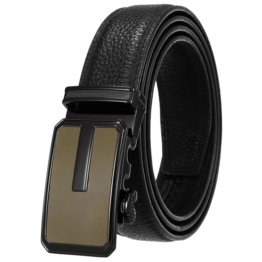 JMT-358986 Automatic Buckle Leather Belt for Men - Adjustable Fit, Premium Quality Craftsmanship