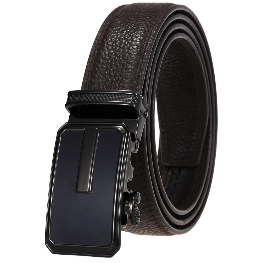 JMT-358986 Automatic Buckle Leather Belt for Men - Adjustable Fit, Premium Quality Craftsmanship