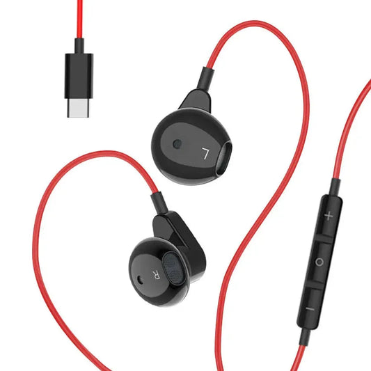 JMT-359050 USB C Wired Earphones with Mic for iPhone 15, Samsung Galaxy, iPad Pro, OnePlus 9