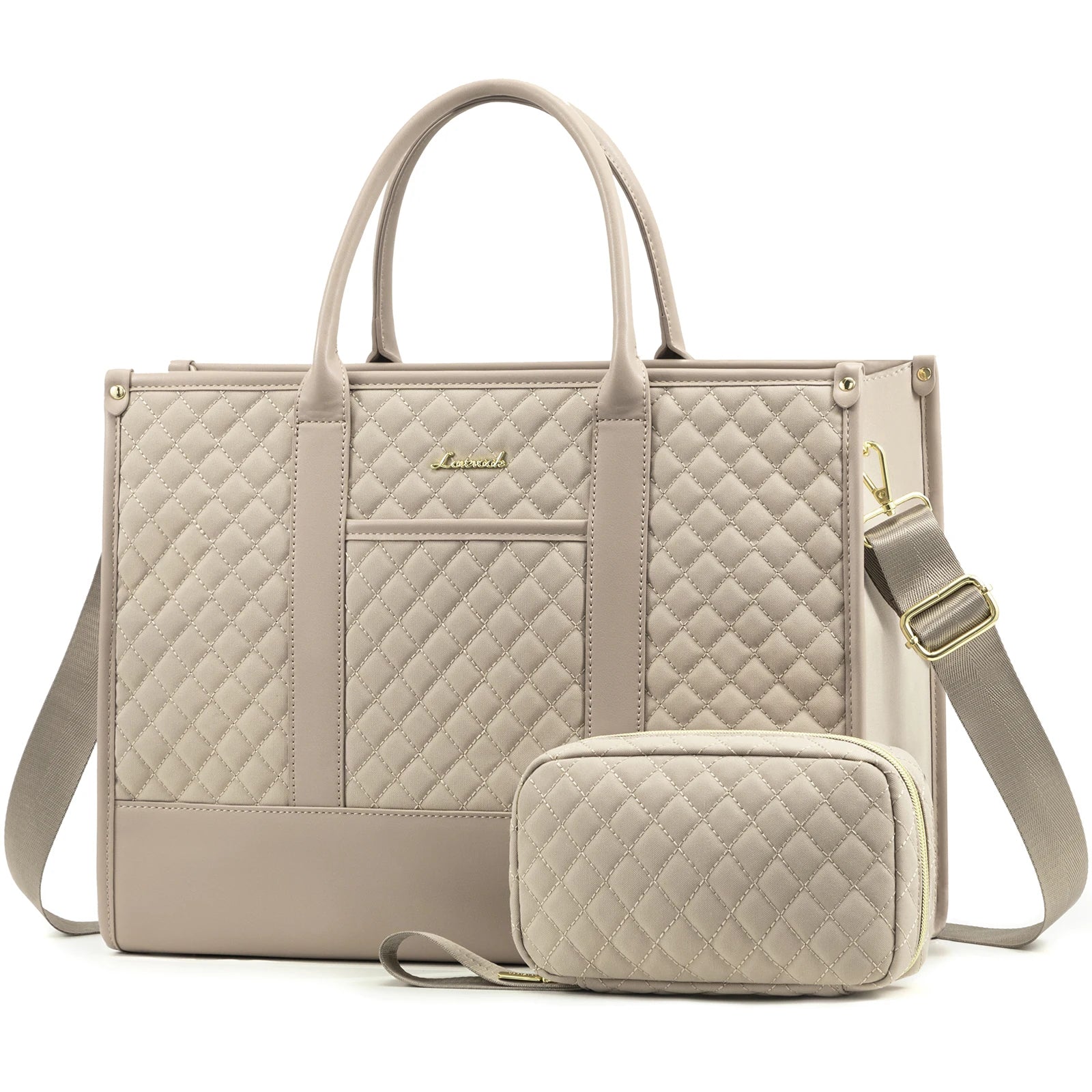 JMT-359114 Stylish 2-Piece Waterproof Business Tote and Laptop Bag Set for Travel and Work