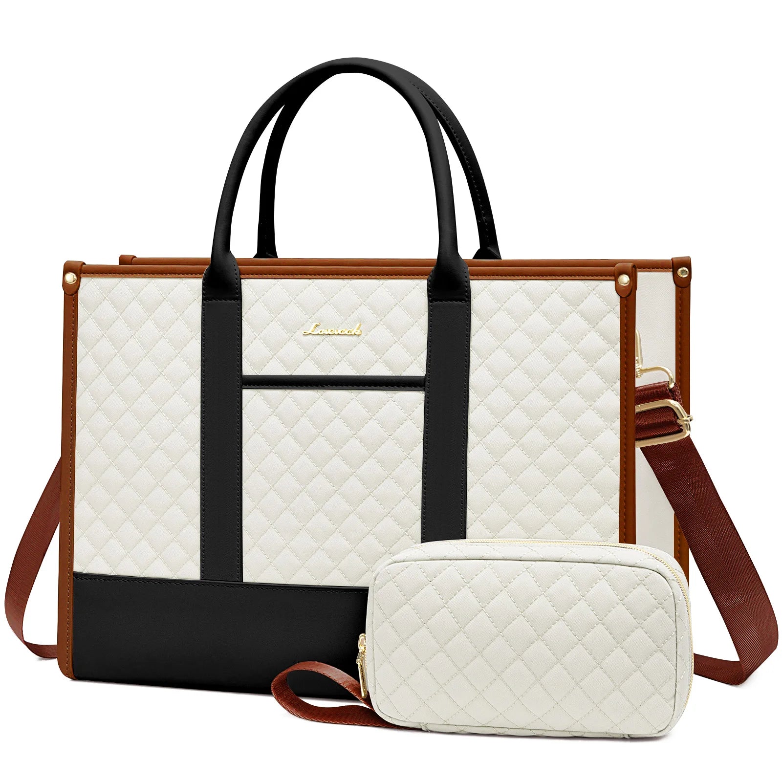 JMT-359114 Stylish 2-Piece Waterproof Business Tote and Laptop Bag Set for Travel and Work