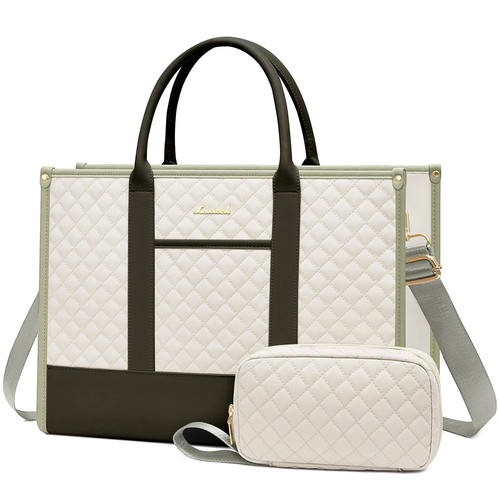 JMT-359114 Stylish 2-Piece Waterproof Business Tote and Laptop Bag Set for Travel and Work