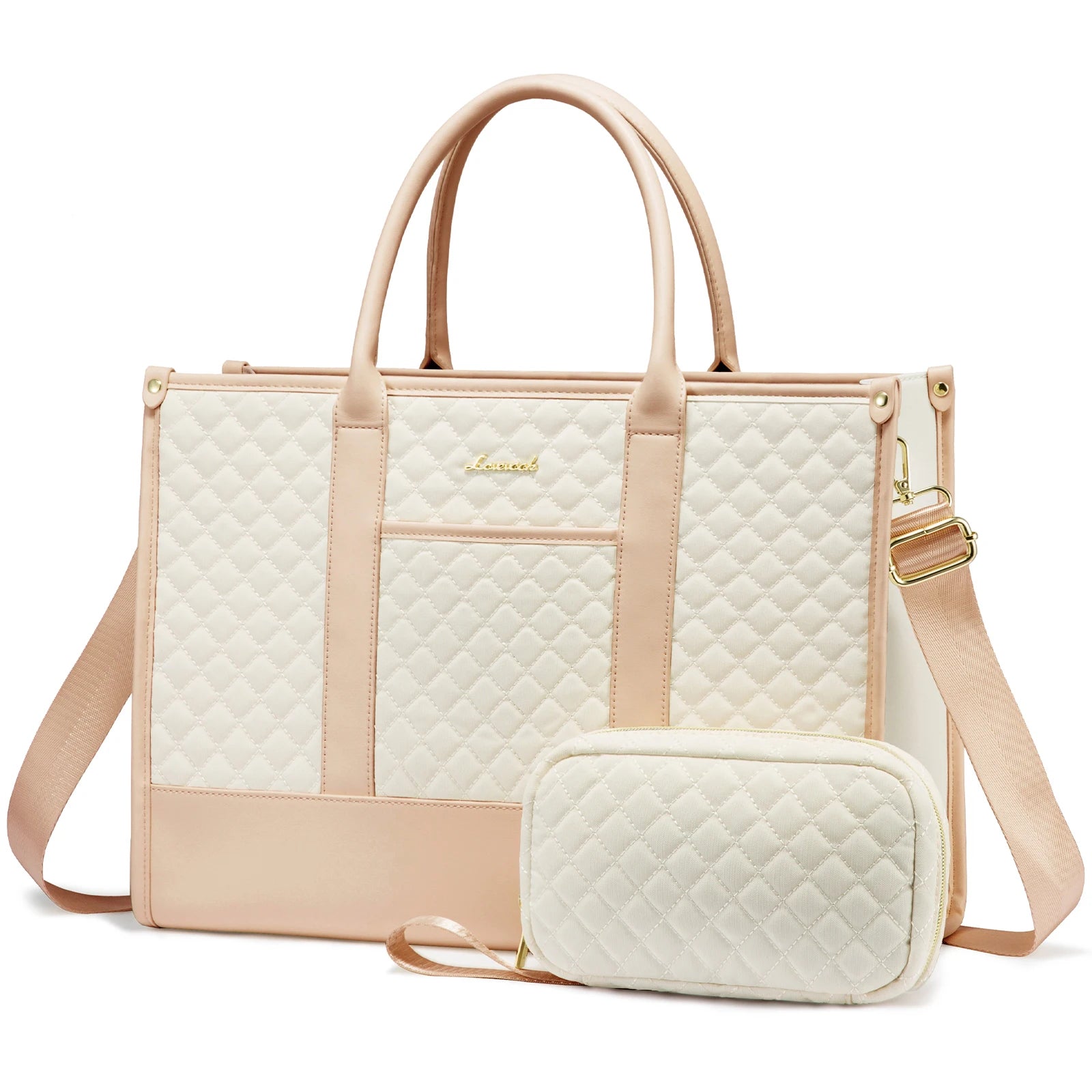 JMT-359114 Stylish 2-Piece Waterproof Business Tote and Laptop Bag Set for Travel and Work