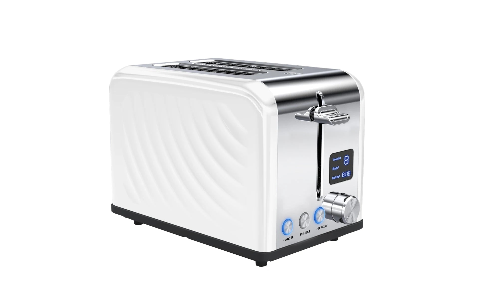 JMT-360202 Modern 2-Slice Electric Toaster with Touch Screen and LED Display