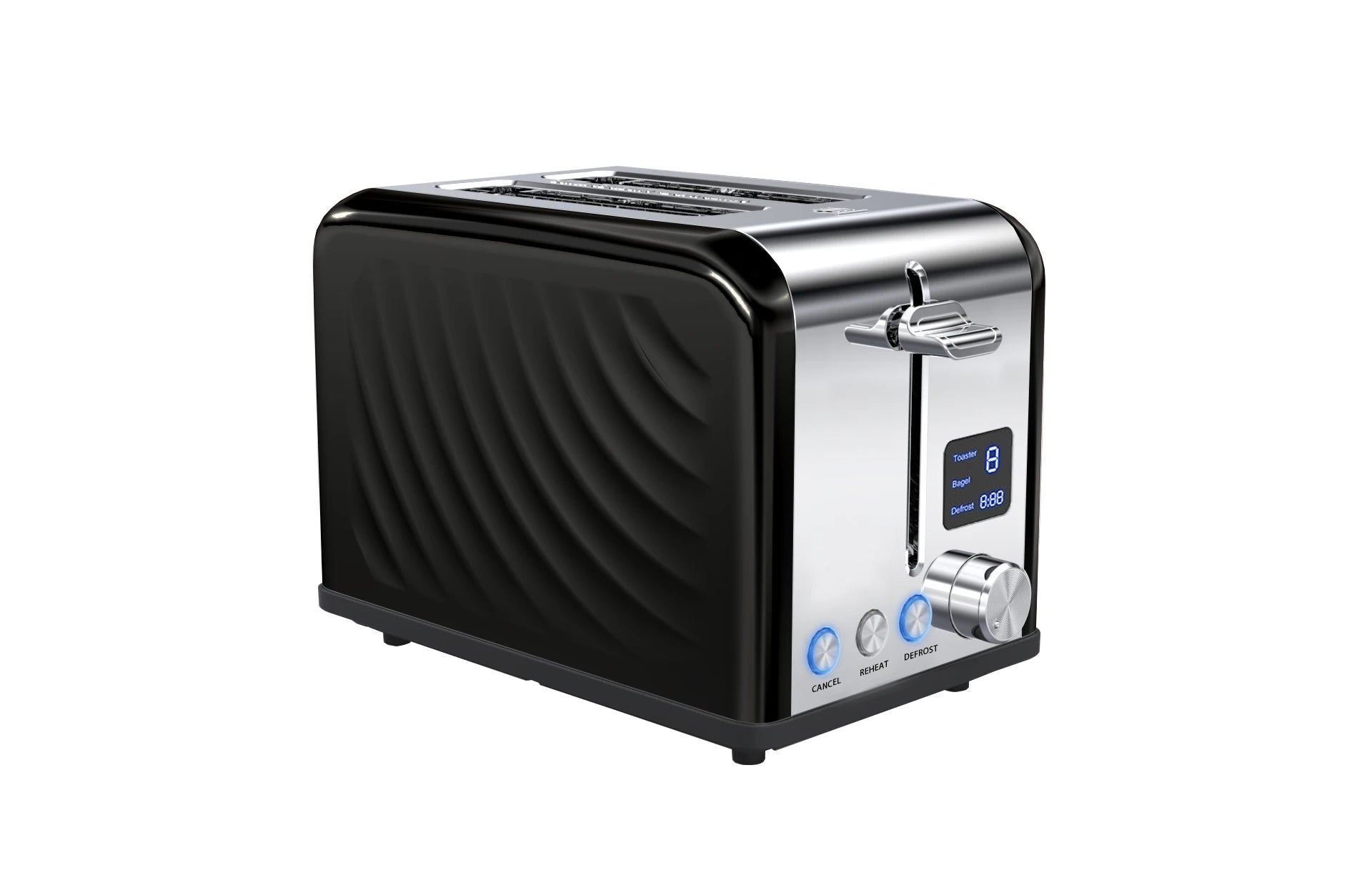 JMT-360202 Modern 2-Slice Electric Toaster with Touch Screen and LED Display