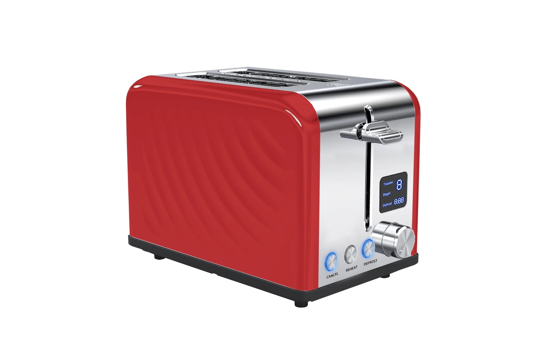 JMT-360202 Modern 2-Slice Electric Toaster with Touch Screen and LED Display